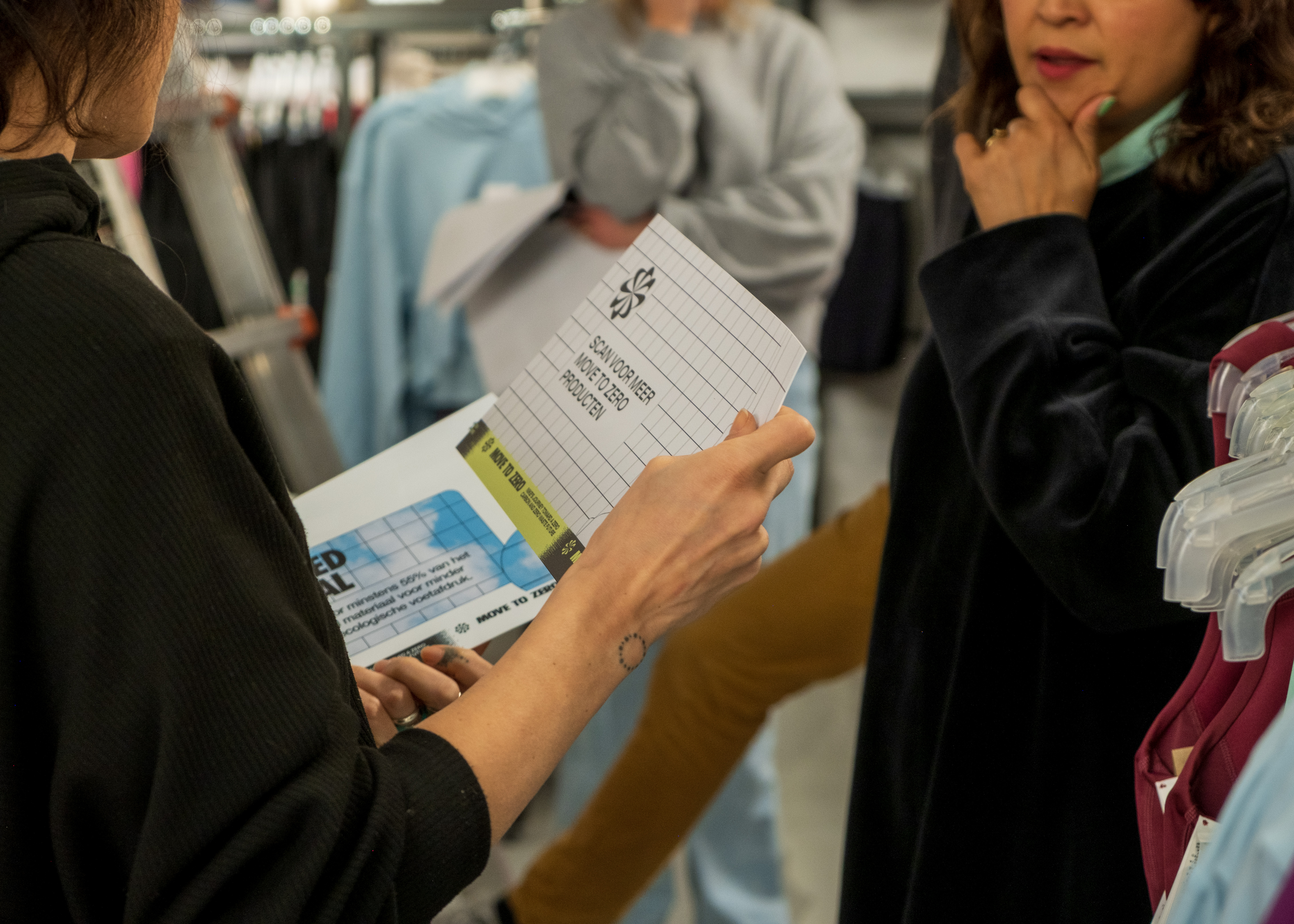 Nike store interior with Move to Zero sustainability displays