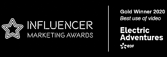 Influencer marketing awards | Gold Winnder 2020 Best use of video Electric Adventures EDF